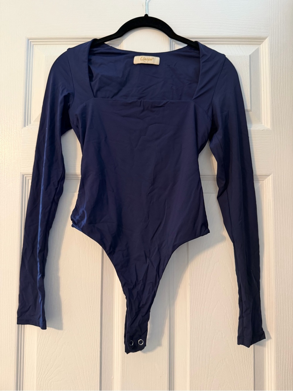Women's Navy Square Neck Bodysuit